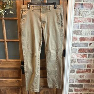 Banana‎ Republic Men Chino Pants 32x30 Aiden Straight Fit Khaki Stretch Preppy